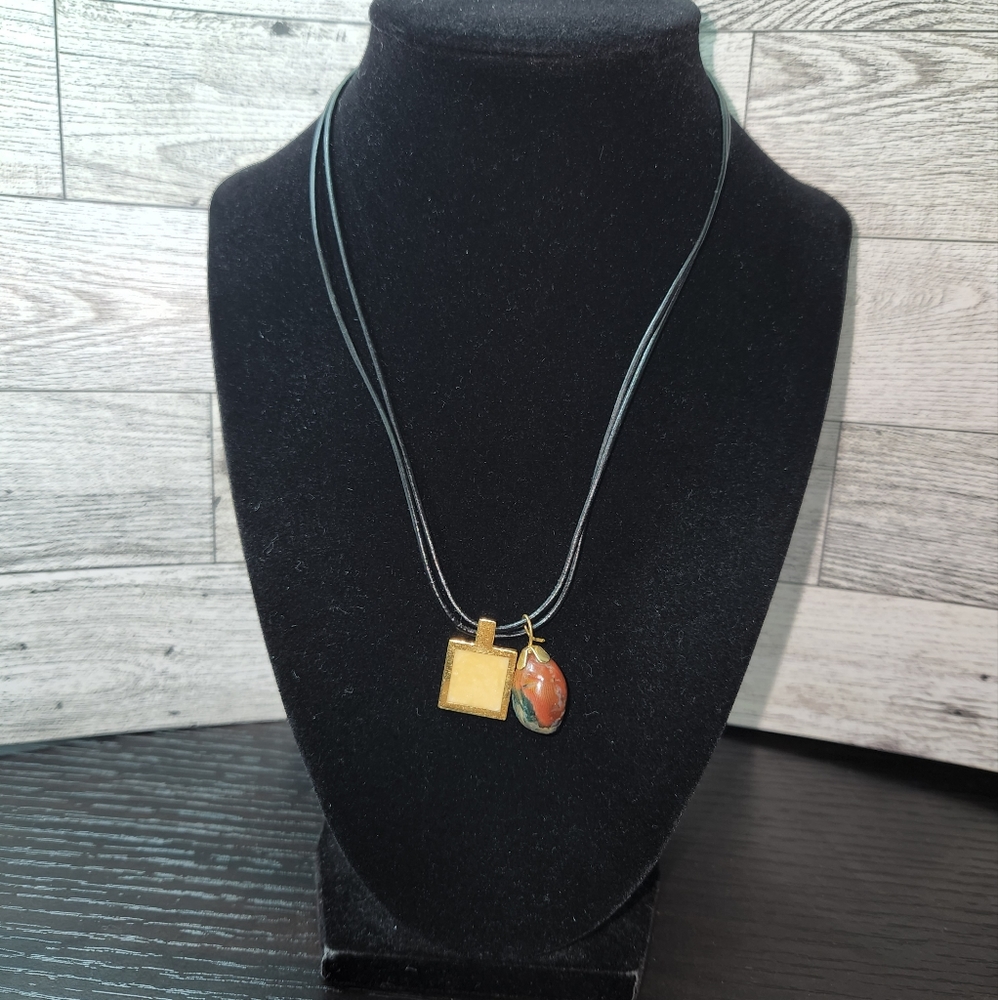 #1471 MISAKI MOTHER OF PEARL, PIETERSITE STONE. 7.5"IN